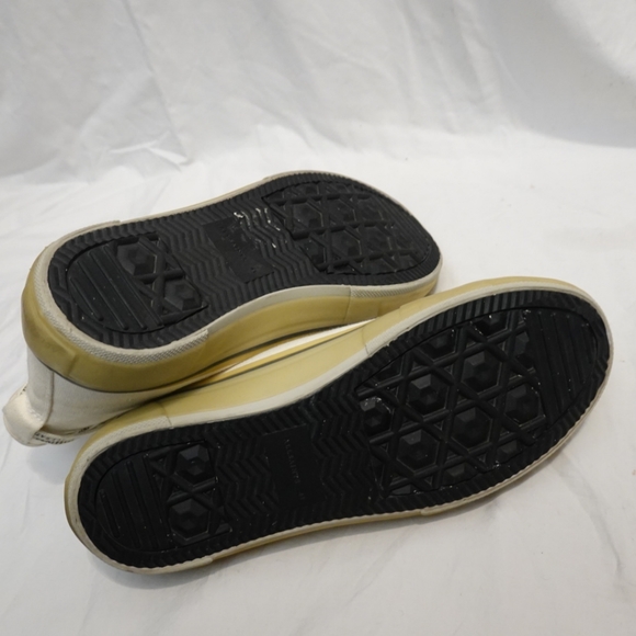 ALL SAINTS Cream Canvas Hightop Sneakers, size 41 - Picture 8 of 9